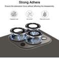 thumbnail image 4 of for Apple iPhone 12 Pro Max (6.7") Premium Camera Lens Protector Colored Edged Tempered Glass Circle Ring Rear Cover ,Xpm Camera Lens Protector [Silver], 4 of 8