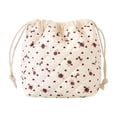 thumbnail image 2 of EGNMCR Floral Drawstring Makeup Bag Printed Drawstring Storage Bag Large Capacity Makeup Bag polyester storage b ag, 2 of 6