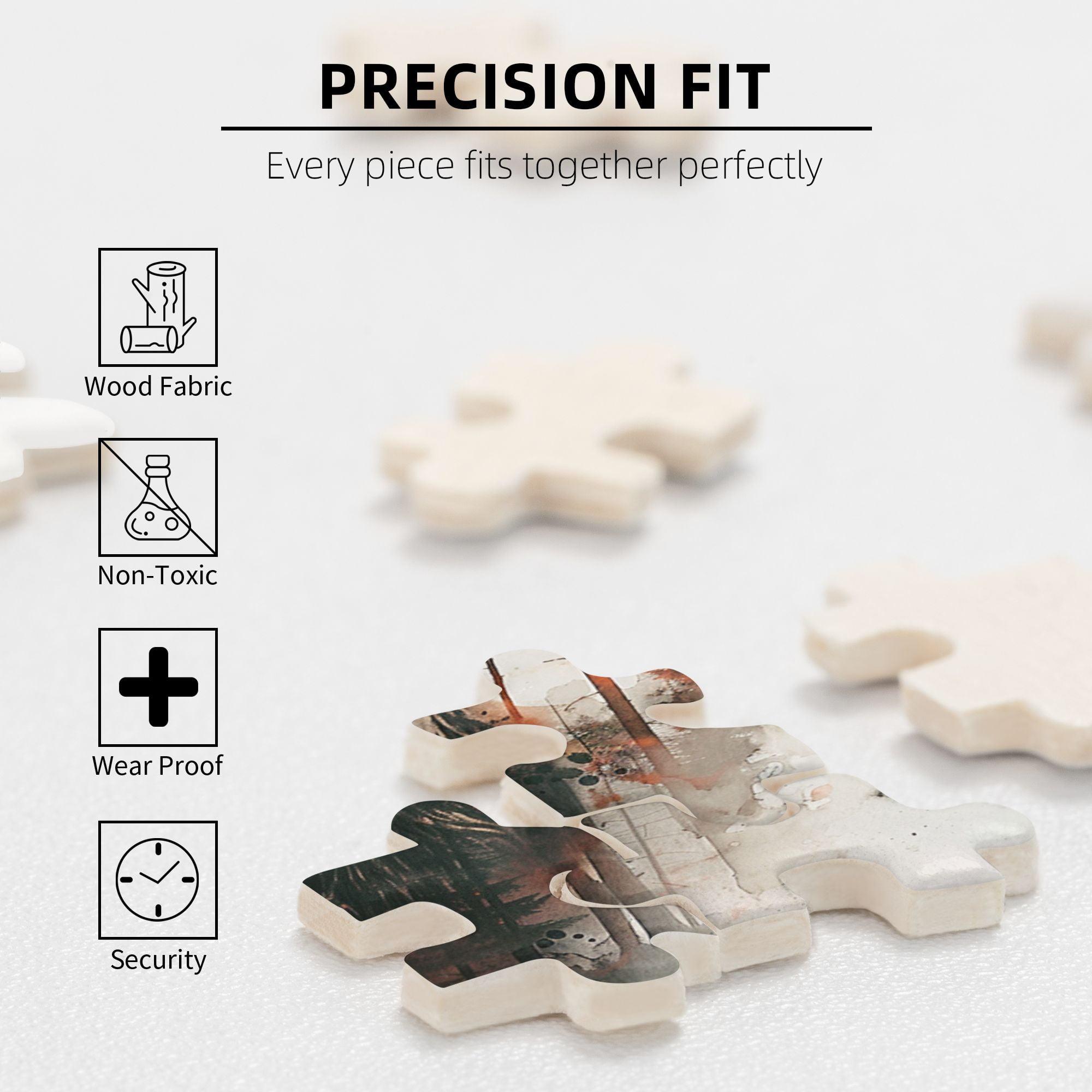 1000 pcs 1000 Piece Wooden Puzzles Double exposure Deer & Forests,Vibrant Design,Unique Animal Art Puzzle Game,Modern Style Deer & Forests Fun Puzzle 1000 Piece,Gift for Animal Lovers,Relax yourself