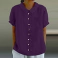 thumbnail image 2 of Casual Women's Shirts Button Down With Pocket Versatile And Stylish For Spring And Summer Perfect For Everyday Wear, 2 of 5