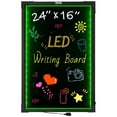 thumbnail image 2 of Erasable Lighted Chalkboard 16x24 Inches - Glow in The Dark Drawing Board with Neon Markers, Dimmable Remote, UL Tested for Safety, 2 of 11