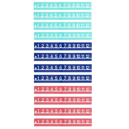Westcott 12" Large Number Acrylic Ruler - 12 Pack Assorted