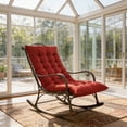 thumbnail image 4 of Cojín para mecedora con respaldo alto | Almohadilla de asiento gruesa para sillón reclinable y silla plegable | Correas de sujeción seguras para mayor estabilidad, 4 of 6