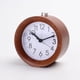 thumbnail image 2 of Reloj analógico de madera natural, movimiento de cuarzo, cronómetro sin tictac con botón de luz, silencioso y portátil para decoración del hogar, 2 of 6