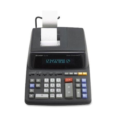 SHARP EL2196BL Standard Function Calculator, White