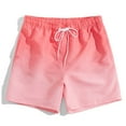 thumbnail image 6 of HOOMEUMY Gradient Color Swim Trunks for Men with Drawstring Elastic Waist Breathable Light Weight Mesh Lining Red XL, 6 of 6