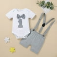 Baby Boy 4 Piece Outfit Baby Boy Bow Tie Romper Bodysuit Funny First