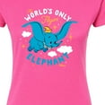 thumbnail image 3 of Dumbo - Worlds Only Flyin Elephant - Juniors Fitted Graphic T-Shirt, 3 of 5