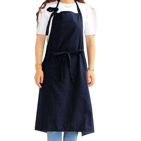

VEAREAR Fashion Unisex Solid Color Front Lace Up Pocket Home Kitchen Cafe Cooking Apron