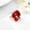 Red, variant on Rose Flower Statement Ring, Adjustable Open Band, Gold‑Plated Bronze with Cubic Zirconia for Women,Red