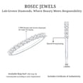 thumbnail image 6 of Rosec Jewels Lab Created Diamond Eternity Ring - Ef-Vs Quality Certified Diamond Thin Stackable Ring - Ready to Gift, 925 Sterling Silver, US 4.00, 6 of 7