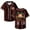 Brown, variant on OsamaSon Jump Out Tour 2025 Merch Baseball Jersey V-Neck Shirt Women Men Short Sleeve Streetwear Clothes