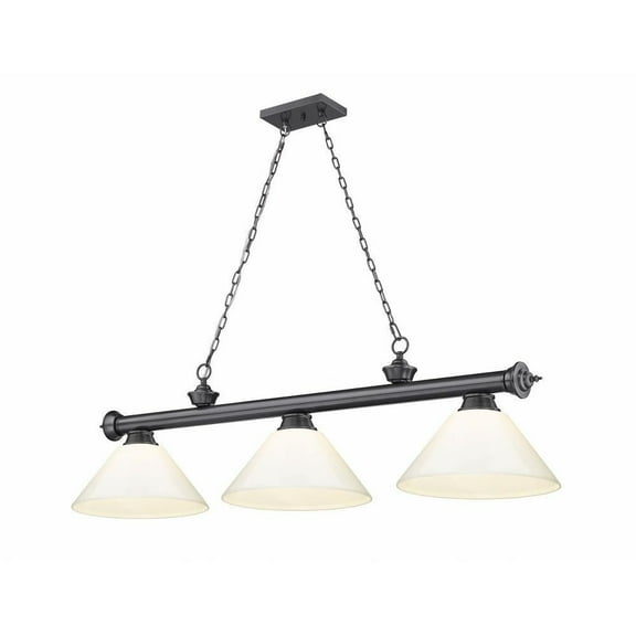 3 Light Billiard in Traditional and Classical Style-18.75 inches Tall and 14 inches Wide Bailey Street Home 372-Bel-4596650