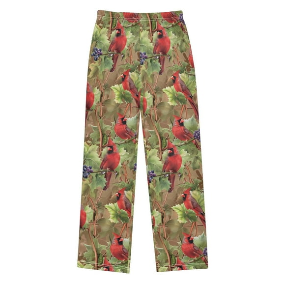 joogoo Cardinal and Grapes Pajama Pants Pj Bottoms Sleepwear Lounge L