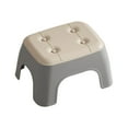 thumbnail image 2 of Kumdkd Stackable Plastic Stools, Small Square Step Stool for Living Room, Bathroom & Kindergarten, Gray, 12.6"x10"x7", Thickened Seat with Non-Slip Feet, 2 of 6