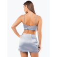 thumbnail image 5 of 2 Piece Bralette Crop Top Mini Skirt Adjustable Straps Lace Trim Nightwear Sleepwear Outfit, 5 of 7