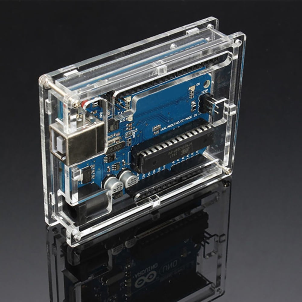 Ayyufe Transparent Acrylic Case Cover Shell Enclosure Computer Box for Arduino UNO R3
