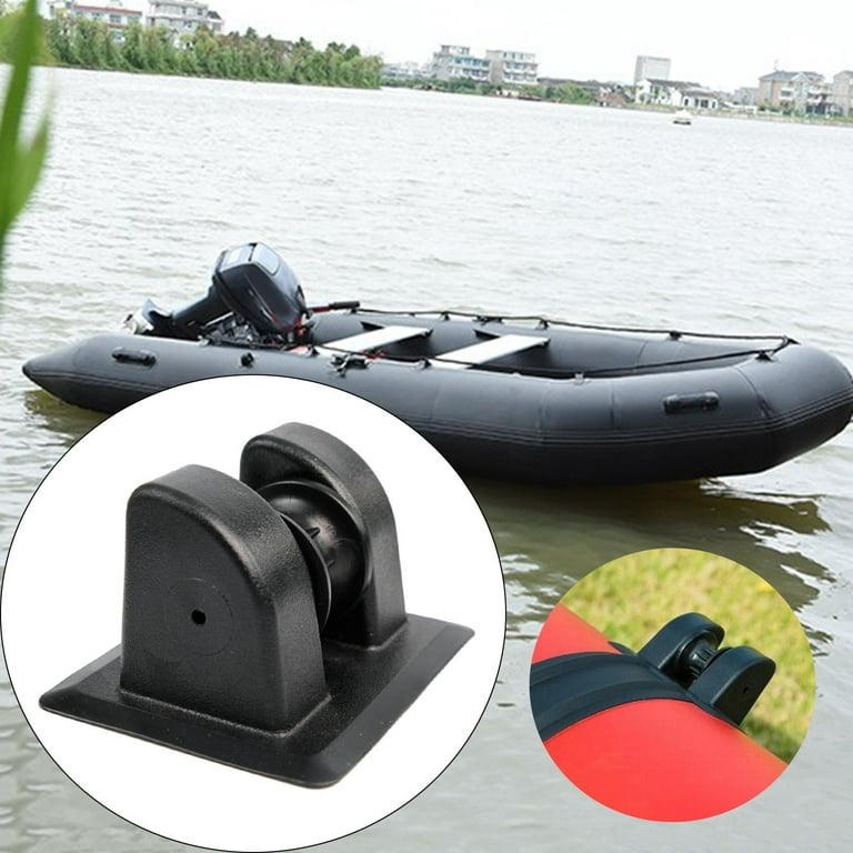 Off Patch Anchor Holder Row Roller | Boat Inflatable Boat Kayak Dinghy Anchor Bracket Rope Buckle Holder Accessories Black, Size: 11.3x8.3cm