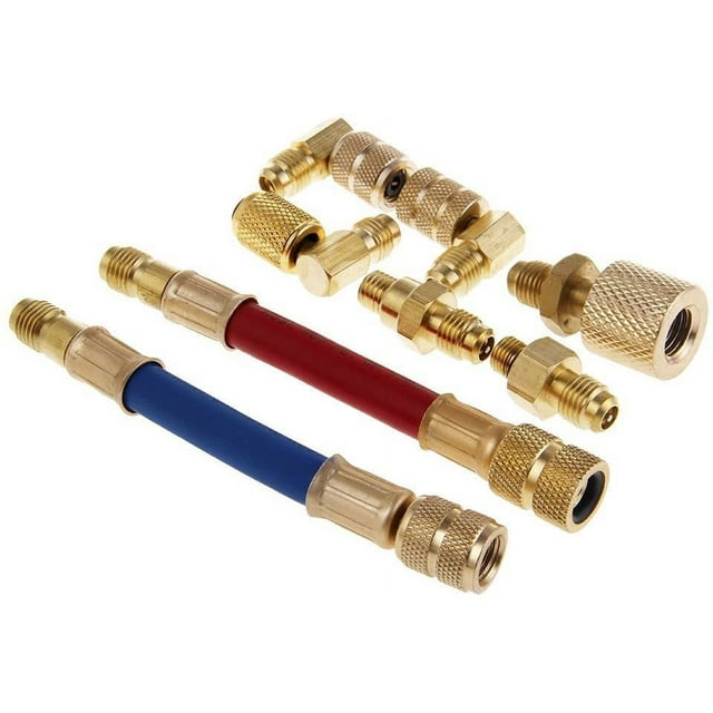 Trousse de Conversion R134A vers R12 avec Boyau d'Alimentation pour Climatiseurs Adaptateur Universel de Réfrigérant CA
