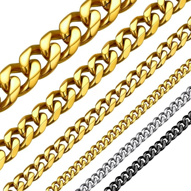Men Chain Cuban Gold 9mm 20 inch Custom Neck Chain Men's Gift