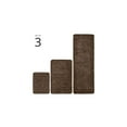 thumbnail image 2 of mDesign 100% Polyester Luxury Rectangular Spa Mat Rugs, Plush Water Absorbent - for Bathroom Vanity, Bathtub/Shower, Machine Washable - Runner, Standard & Small Rug, Set of 3 - Heather Chocolate Brown, 2 of 8