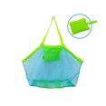 thumbnail image 2 of Christmas Saving Clearance! Sruiluo Mesh Beach Bag Children's Tote Bag Foldable Toy Storage Bag Small Messenger Bag Kids Shell Collecting Bag Market Grocery Picnic Tote, Green B, 2 of 6