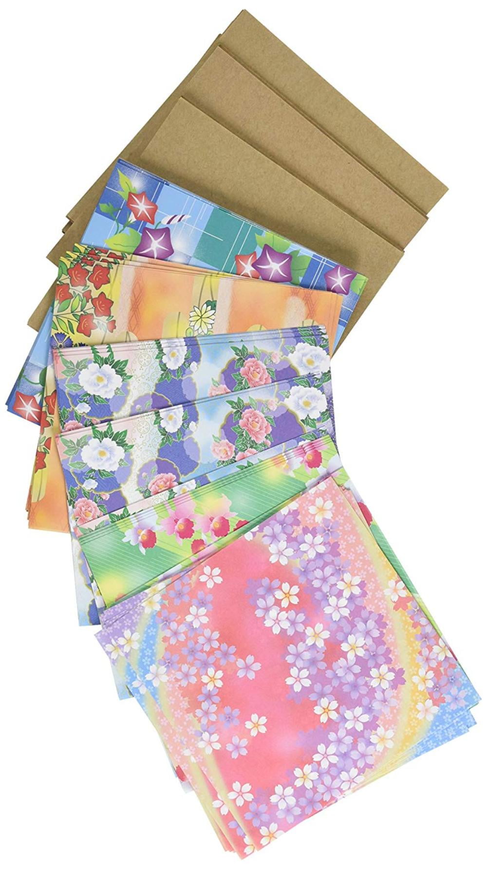 FLCKFC Origami Paper, 5.875Feet x5.875Inch, 200Sheets, Assorted Color papers By Aitoh