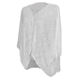 thumbnail image 1 of Esquirla Robe de Plage Bohème Blanche à Fleurs avec Dentelle et Franges pour Femmes, Cardigan d'Été, Maillot de Bain, Bikini, TG, 1 of 8