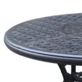 thumbnail image 3 of Benjara 52" Outdoor Round Metal Patio Dining Table- Dark Bronze, 3 of 8