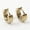 Golden, variant on 1 Pair Cool Men Stainless Steel Huggie Hoop Earrings Casual Jewelry-Black