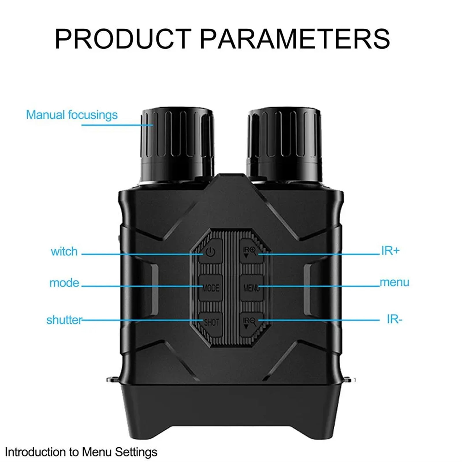 800M Night Vision Goggles IPS 5K Ultra High Definition 10X Digital Zoom Infrared Binoculars Telescope for Camping