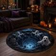 thumbnail image 3 of 3D Halloween Rug, Candy Corn Abyss Quilted Round Mat, Halloween Quilted Round Rug 3D Illusion, Soft & Durable Fabric Non- Modern Home Decor (40cm/15.75in,60cm/23.62in,80cm/31.5in, Style ), 3 of 6