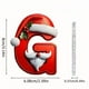thumbnail image 2 of Seyotauo 2025 Alphabet Ornaments for Christmas Tree, Acrylic Christmas Santa Claus Hat Alphabet Ornaments with White Beard, Red Alphabet Ornaments for Crafting Christmas Tree Decor, 2 of 2