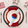 thumbnail image 4 of LanSuare 4th of July Flower Napkin Rings Handicraft for Mother's Day Banquet Birthday Party Independence Day, 4 of 6