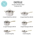 thumbnail image 3 of Juego de utensilios de cocina Martha Stewart Castelle, 10 piezas, acero inoxidable, 3 of 7