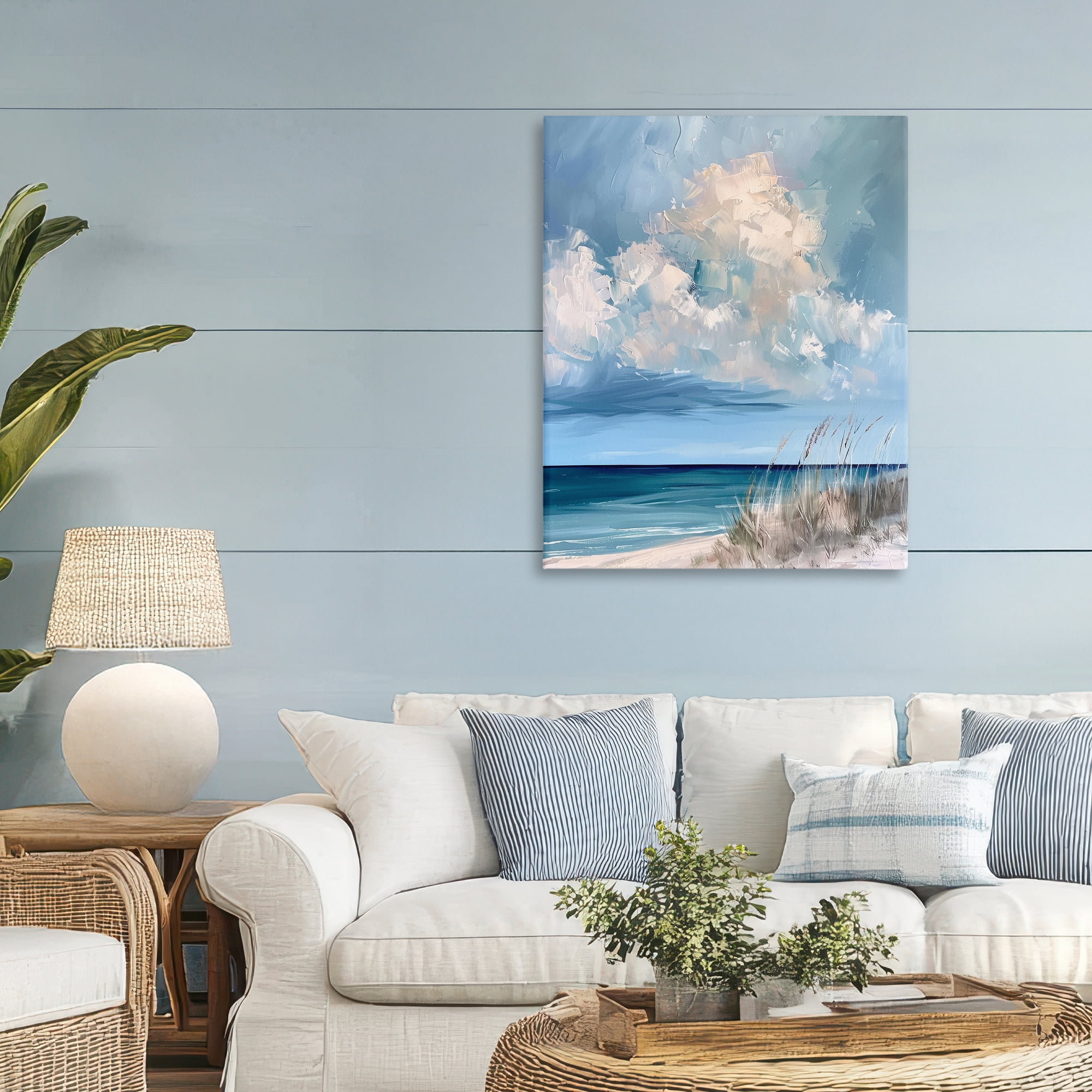 Stupell Industries A Storm Is Coming on Beach Canvas Wall Art, design by Petal Prints Design