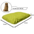 thumbnail image 2 of Checkered Pet Bed, Monochrome Geometric Motif of Inner Flower Petals Nature Contemporary Boho Art, Resistant Pad for Dogs and Cats Cushion with Removable Cover, 24" x 39", Lime Green, by Ambesonne, 2 of 4