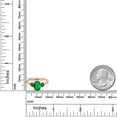 thumbnail image 6 of Gem Stone King 18K Rose Gold Plated Silver Green Nano Emerald Engagement Ring for Women | 2.10 Cttw | Oval 9X7MM | Gemstone May Birthstone | Size 7, 6 of 6