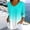 Blue, variant on Women's Gradient Printed T-Shirt 3/4 Sleeve V Neck Crew Neck Casual Loose Pullover Tops with Pockets Watermelon Red