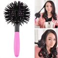 thumbnail image 2 of 360-degree Round Styling Hair Brush With 3d Bomb Curl Technology Suitable For Wet And Dry Hair Detangling And Blow Drying, 2 of 5