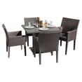thumbnail image 2 of TKC Napa Square 5 Piece Wicker Patio Dining Set in Sesame, 2 of 2