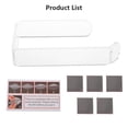 thumbnail image 3 of Guardoinrt Paper Holder Acrylic Bathroom Self-adhesive Organizer Rack Punchless Hanger with Stickers Household Modern Roll Transparent 1Set, 3 of 6