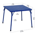thumbnail image 3 of Homy Casa 5 Pack Multi Color Kids Picnic Table Set, Modern Foldable Design, Blue, 3 of 5
