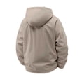 thumbnail image 6 of TtopsQueen Women Oversized Cargo Hooded Jacket, Multi Zipper & Flap Pocket Windproof Coat with Drawstring Hem, Elastic Cuffs Streetwear Casual Outer Layer Beige,L, 6 of 6