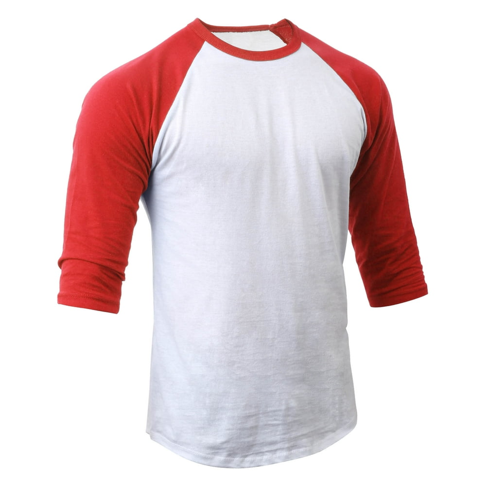 Men's Casual 3/4 Raglan Sport TShirts Baseball Activewear Walmart