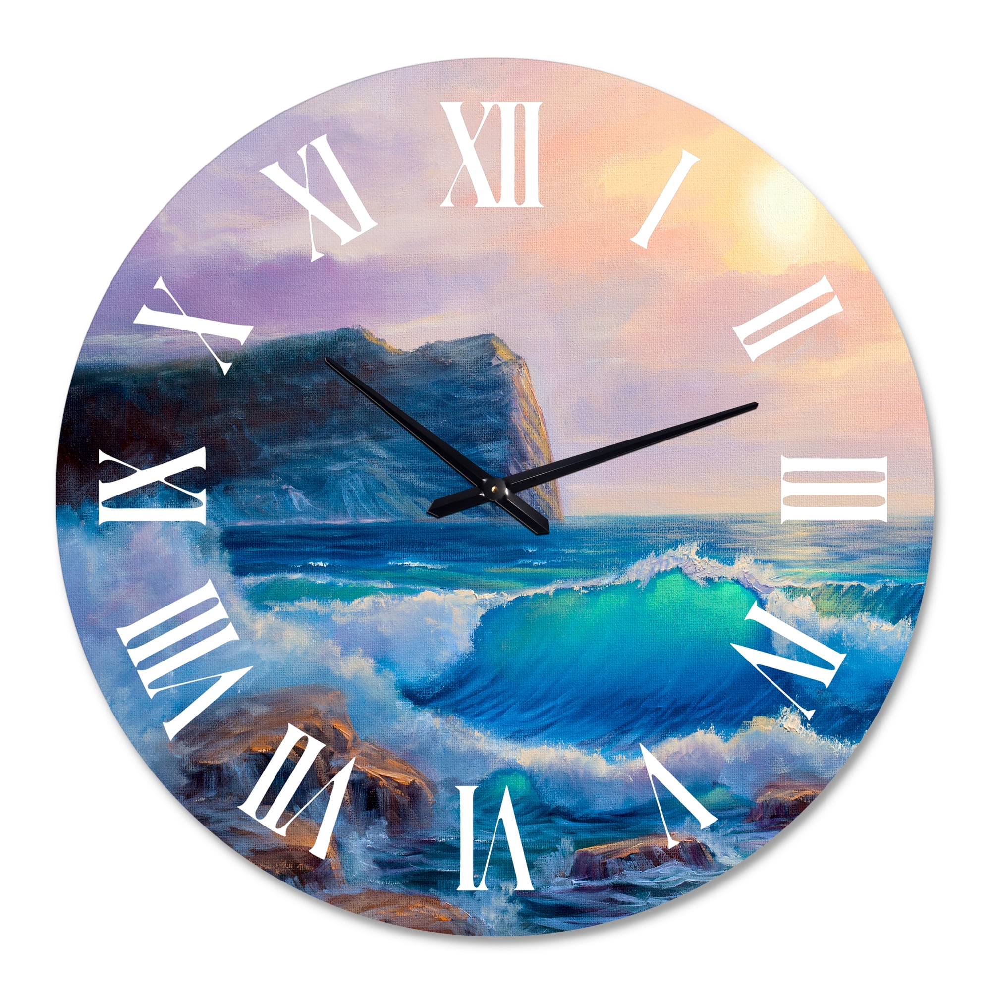 Designart 1 in Coastal Wall Clock