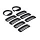 thumbnail image 2 of Front Mesh Grille Inserts Headlight Trim Rings Kit Decoration Fit for Jeep Patriot 2011-2016, 2 of 5