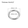 thumbnail image 2 of 304 Stainless Steel O Rings, 10pack 35mm Outer Dia. 5mm Thick Welded O-rings, 2 of 6