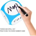 thumbnail image 2 of ZOUSSIQI Dry Erase Dice Cubic, Portable Cleanable Write On Wipe Off Dice for Kids Teaching CA919-34451, 2 of 9