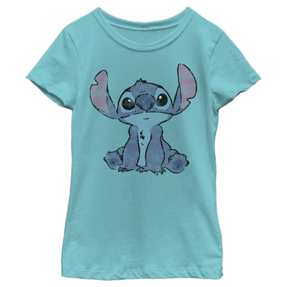 Lilo & Stitch Watercolor Stitch Graphic Tee for Girls,